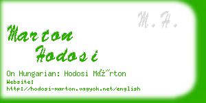 marton hodosi business card